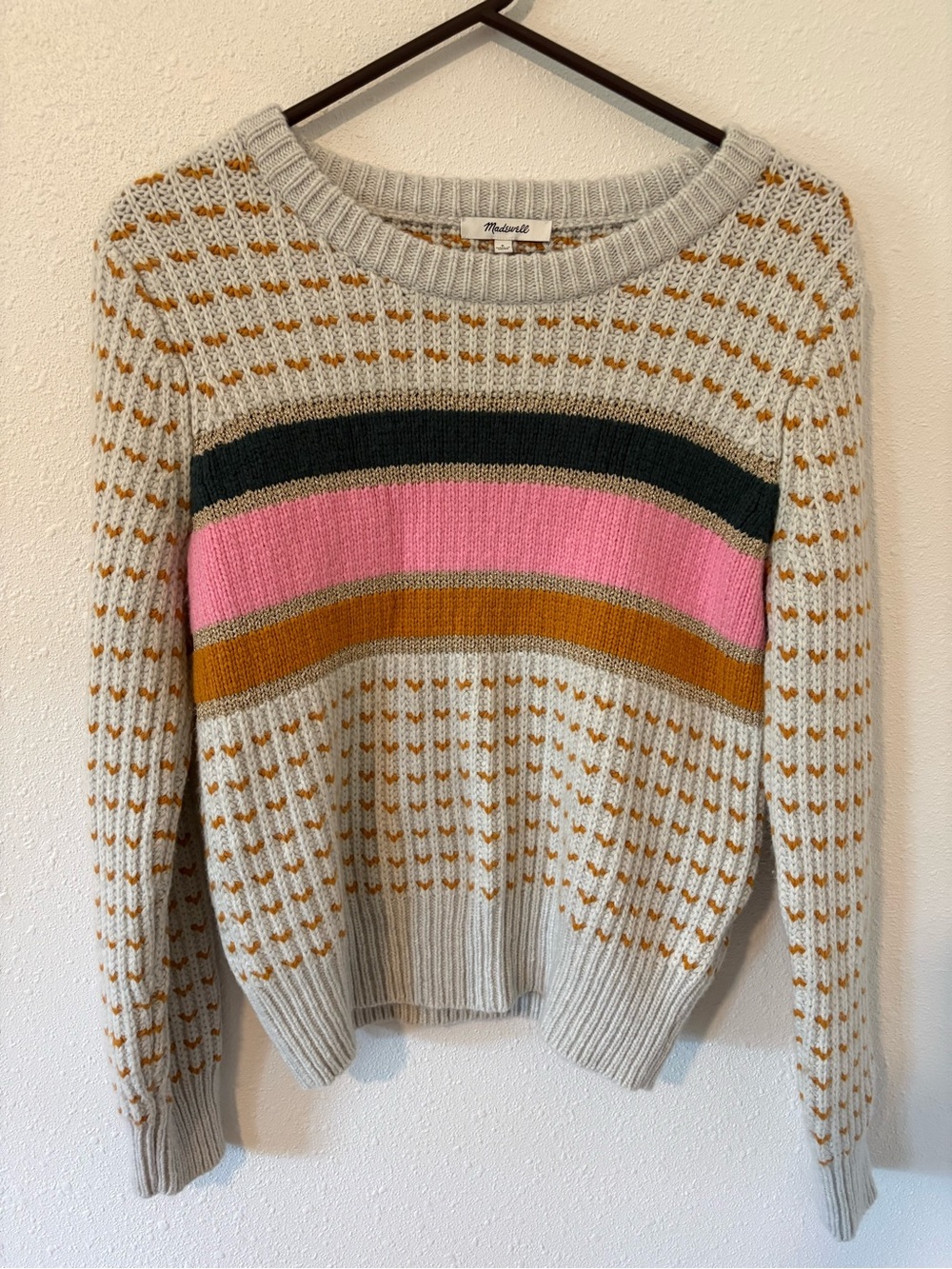 Madewell Striped Barfield Sweater